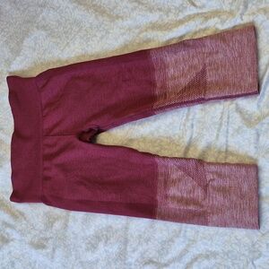 Pink Cropped Lululemon Ombré Leggings 6
